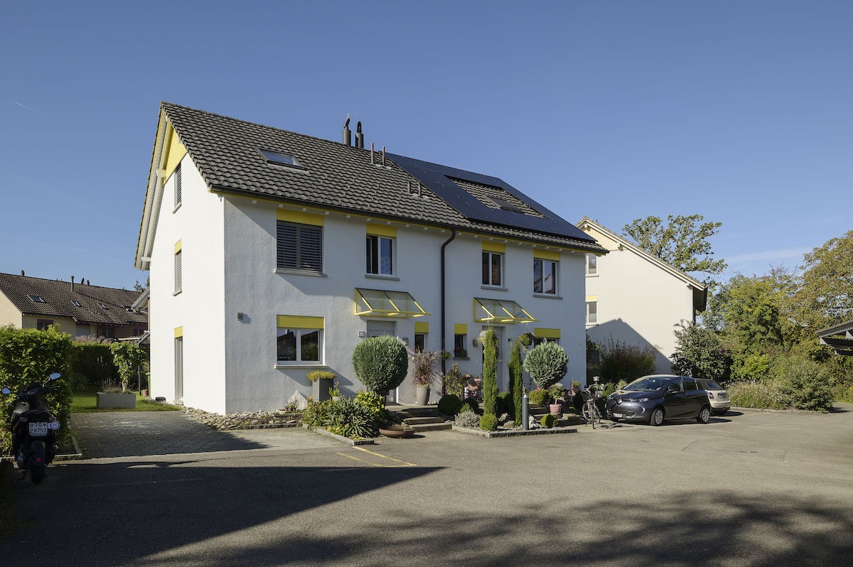 Solaranlage mit Elektroauto